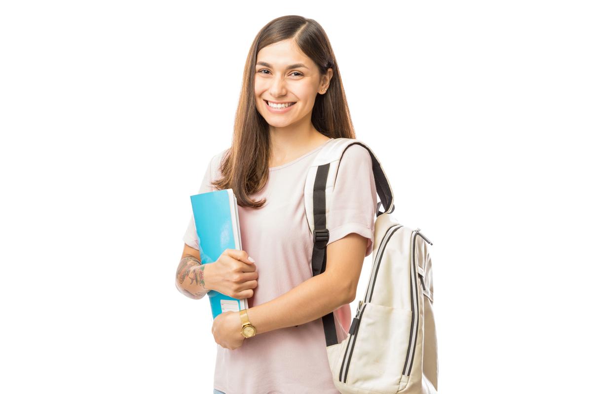 Student attending online English course