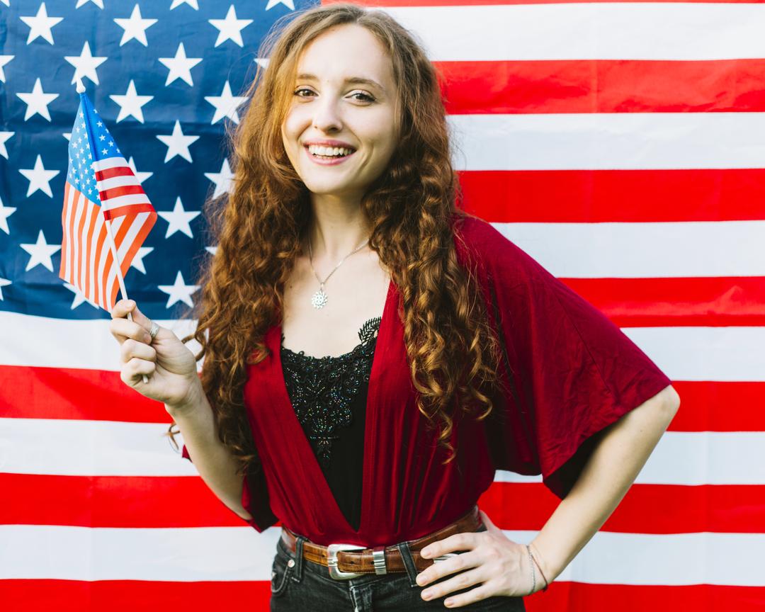 Happy international student studying in the USA